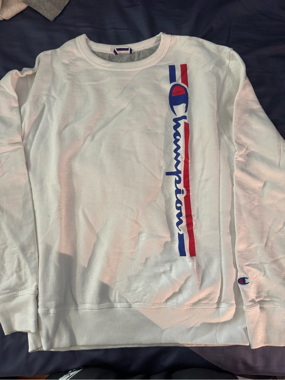 Champion White Crewneck Sweatshirt